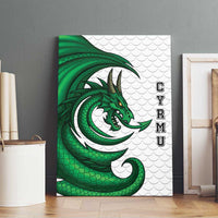 Wales Celtic Dragon Canvas Wall Art Welsh Mythic Green Dragon - Wonder Print Shop