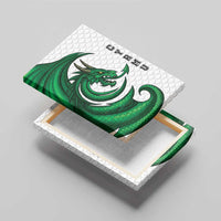 Wales Celtic Dragon Canvas Wall Art Welsh Mythic Green Dragon - Wonder Print Shop