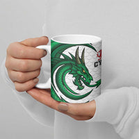 Wales Celtic Dragon Ceramic Mug Welsh Mythic Green Dragon - Wonder Print Shop