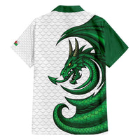 Wales Celtic Dragon Family Matching Off Shoulder Maxi Dress and Hawaiian Shirt Welsh Mythic Green Dragon - Wonder Print Shop