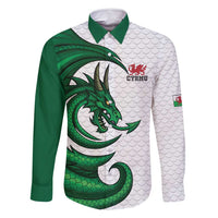 Wales Celtic Dragon Family Matching Off Shoulder Maxi Dress and Hawaiian Shirt Welsh Mythic Green Dragon - Wonder Print Shop