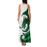 Wales Celtic Dragon Family Matching Tank Maxi Dress and Hawaiian Shirt Welsh Mythic Green Dragon - Wonder Print Shop