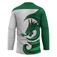 Wales Celtic Dragon Hockey Jersey Welsh Mythic Green Dragon - Wonder Print Shop