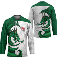 Wales Celtic Dragon Hockey Jersey Welsh Mythic Green Dragon - Wonder Print Shop