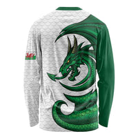 Wales Celtic Dragon Long Sleeve Shirt Welsh Mythic Green Dragon - Wonder Print Shop