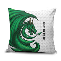 Wales Celtic Dragon Pillow Cover Welsh Mythic Green Dragon - Wonder Print Shop