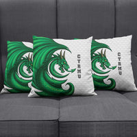 Wales Celtic Dragon Pillow Cover Welsh Mythic Green Dragon - Wonder Print Shop