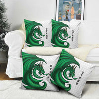 Wales Celtic Dragon Pillow Cover Welsh Mythic Green Dragon - Wonder Print Shop