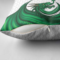 Wales Celtic Dragon Pillow Cover Welsh Mythic Green Dragon - Wonder Print Shop