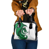 Wales Celtic Dragon Shoulder Handbag Welsh Mythic Green Dragon - Wonder Print Shop