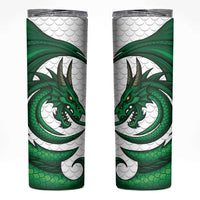 Wales Celtic Dragon Skinny Tumbler Welsh Mythic Green Dragon - Wonder Print Shop