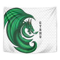 Wales Celtic Dragon Tapestry Welsh Mythic Green Dragon - Wonder Print Shop