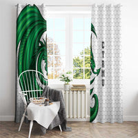 Wales Celtic Dragon Window Curtain Welsh Mythic Green Dragon - Wonder Print Shop