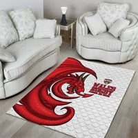 Wales Rugby Red Dragon Area Rug Cymru Am Byth - Wonder Print Shop