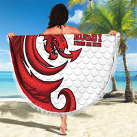 Wales Rugby Red Dragon Beach Blanket Cymru Am Byth - Wonder Print Shop