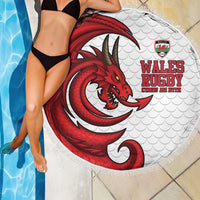 Wales Rugby Red Dragon Beach Blanket Cymru Am Byth - Wonder Print Shop