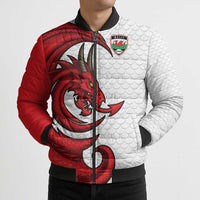 Wales Rugby Red Dragon Bomber Puffer Jacket Cymru Am Byth - Wonder Print Shop