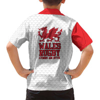 Wales Rugby Red Dragon Family Matching Long Sleeve Bodycon Dress and Hawaiian Shirt Cymru Am Byth - Wonder Print Shop