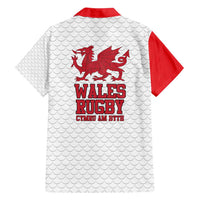 Wales Rugby Red Dragon Family Matching Long Sleeve Bodycon Dress and Hawaiian Shirt Cymru Am Byth - Wonder Print Shop