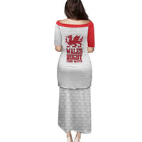 Wales Rugby Red Dragon Family Matching Puletasi and Hawaiian Shirt Cymru Am Byth - Wonder Print Shop