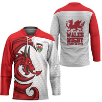 Wales Rugby Red Dragon Hockey Jersey Cymru Am Byth - Wonder Print Shop