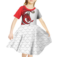 Wales Rugby Red Dragon Kid Short Sleeve Dress Cymru Am Byth - Wonder Print Shop