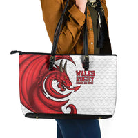 Wales Rugby Red Dragon Leather Tote Bag Cymru Am Byth - Wonder Print Shop