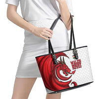 Wales Rugby Red Dragon Leather Tote Bag Cymru Am Byth - Wonder Print Shop