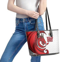 Wales Rugby Red Dragon Leather Tote Bag Cymru Am Byth - Wonder Print Shop