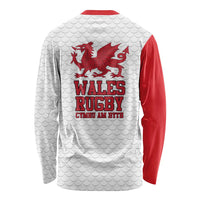Wales Rugby Red Dragon Long Sleeve Shirt Cymru Am Byth - Wonder Print Shop