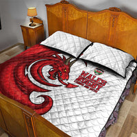 Wales Rugby Red Dragon Quilt Bed Set Cymru Am Byth - Wonder Print Shop