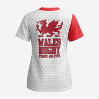 Wales Rugby Red Dragon Scrub Top Cymru Am Byth - Wonder Print Shop