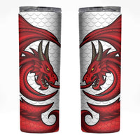 Wales Rugby Red Dragon Skinny Tumbler Cymru Am Byth - Wonder Print Shop