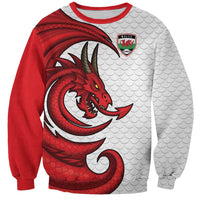 Wales Rugby Red Dragon Sweatshirt Cymru Am Byth - Wonder Print Shop