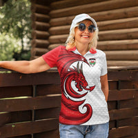 Wales Rugby Red Dragon Women Polo Shirt Cymru Am Byth - Wonder Print Shop