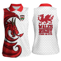 Wales Rugby Red Dragon Women Sleeveless Polo Shirt Cymru Am Byth - Wonder Print Shop