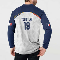 Custom World Football 2026 France Button Sweatshirt Allez Les Bleus - Wonder Print Shop