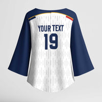 Custom World Football 2026 France Kimono Sleeve Blouse Allez Les Bleus - Wonder Print Shop