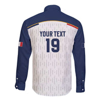 Custom World Football 2026 France Long Sleeve Button Shirt Allez Les Bleus - Wonder Print Shop