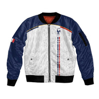Custom World Football 2026 France Sleeve Zip Bomber Jacket Allez Les Bleus - Wonder Print Shop
