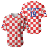 Custom World Football 2026 Croatia Baseball Jersey Vatreni Checkerboard Style - Wonder Print Shop