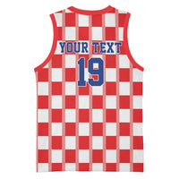 Custom World Football 2026 Croatia Basketball Jersey Vatreni Checkerboard Style - Wonder Print Shop