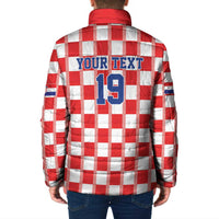 Custom World Football 2026 Croatia Padded Jacket Vatreni Checkerboard Style - Wonder Print Shop