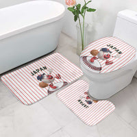Japan Baseball Bathroom Set Japanese Flag Mascot Design