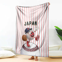 Japan Baseball Blanket Japanese Flag Mascot Design