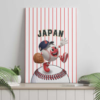 Japan Baseball Canvas Wall Art Japanese Flag Mascot Design