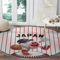 Japan Baseball Round Carpet Japanese Flag Mascot Design