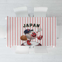 Japan Baseball Tablecloth Japanese Flag Mascot Design