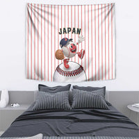 Japan Baseball Tapestry Japanese Flag Mascot Design