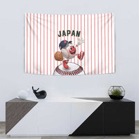 Japan Baseball Tapestry Japanese Flag Mascot Design